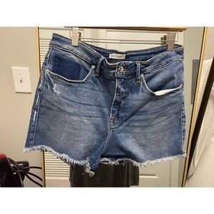 Good American Cotton High Waist Denim Jean Short
